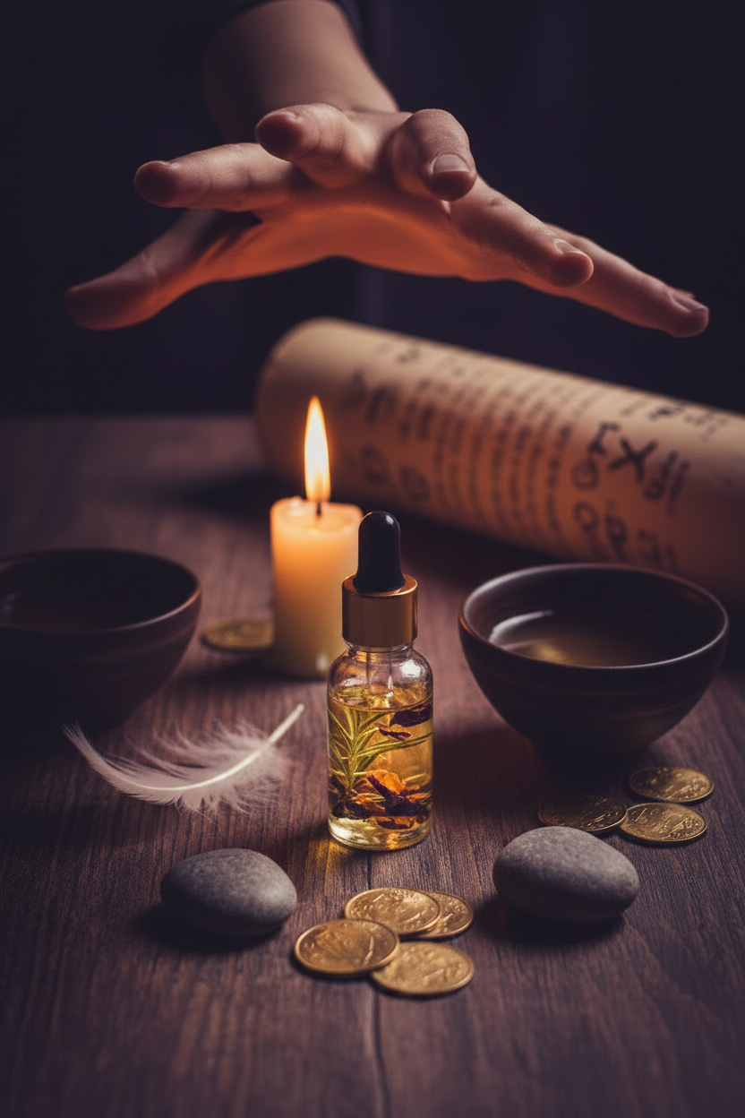 The Magician Perfume Oil — Sacred Amber Manifestation Spell Oil